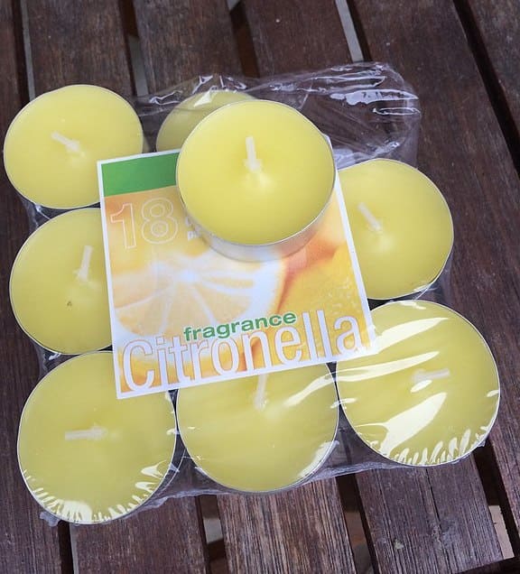 Citronella candles to keep mosquitoes away