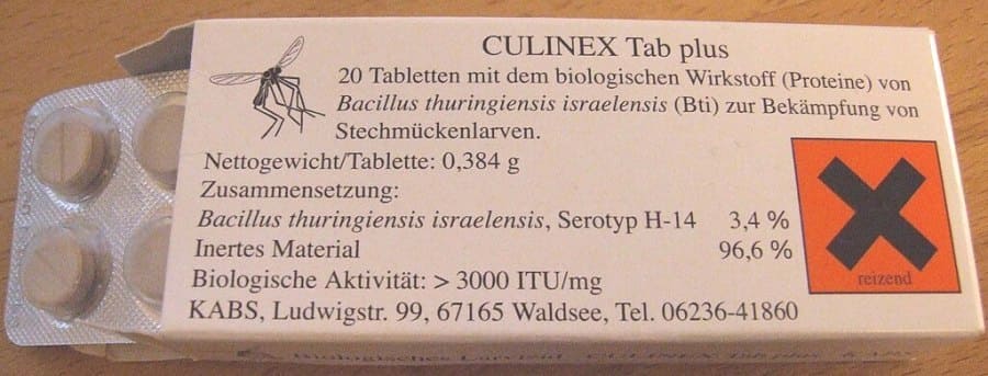 Bacillus Thuringiensis Israelensis (BTI) Tablets