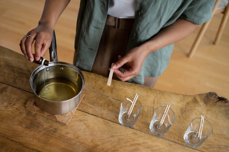 Add Citronella Oil to the Molten wax