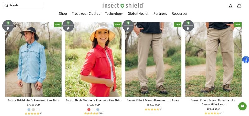 Insect Shield® Mosquito Repellent Clothing