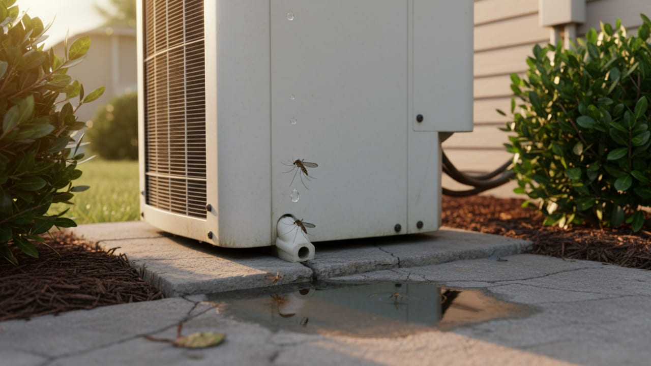 AC Outdoor Unit - A mosquito breeding site