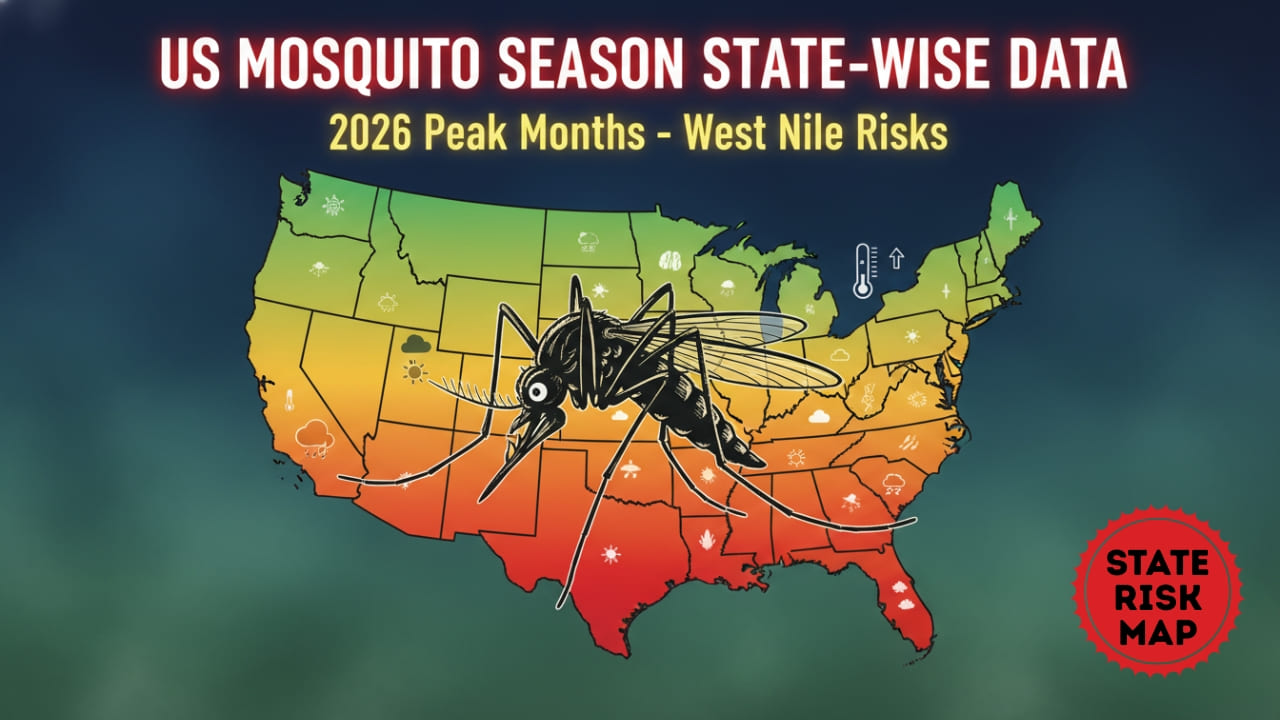 Mosquito Season in Different US States - Risk map