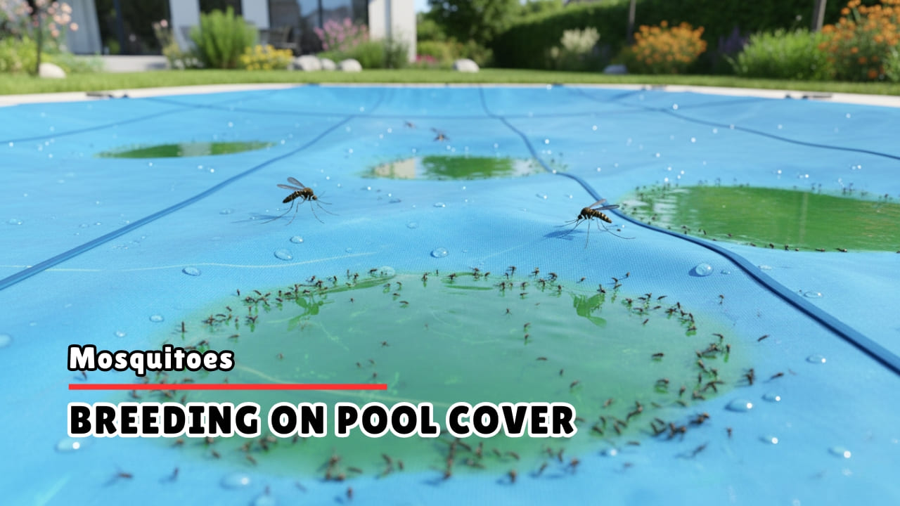 Mosquitoes Breeding on Pool Cover