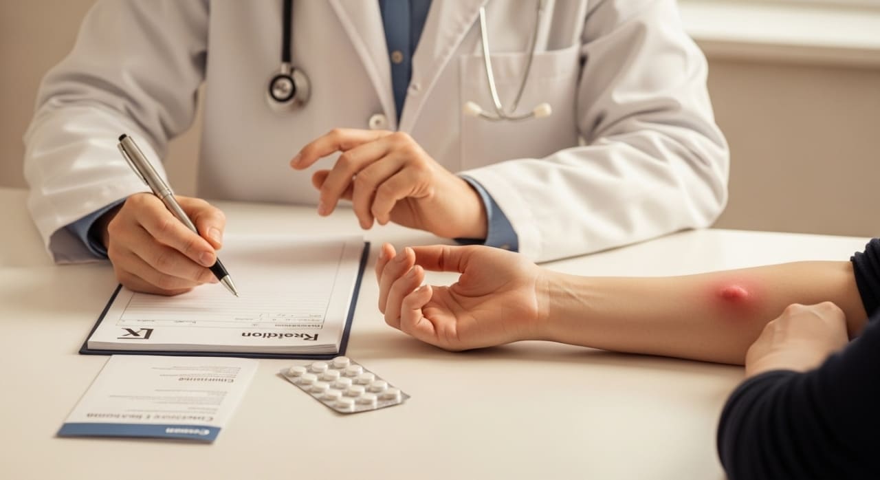 Consulting Doctor for an Infected Mosquito Bite