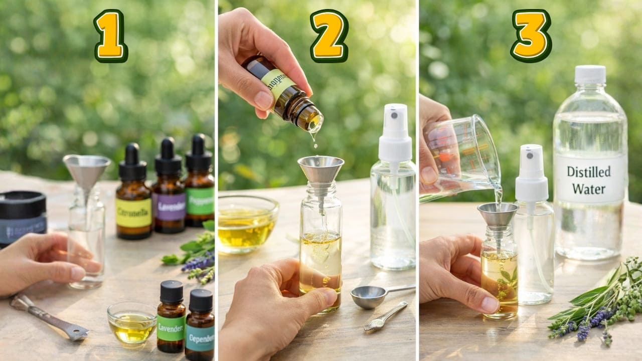 Making a DIY Essential Oil Mosquito Repellent Spray