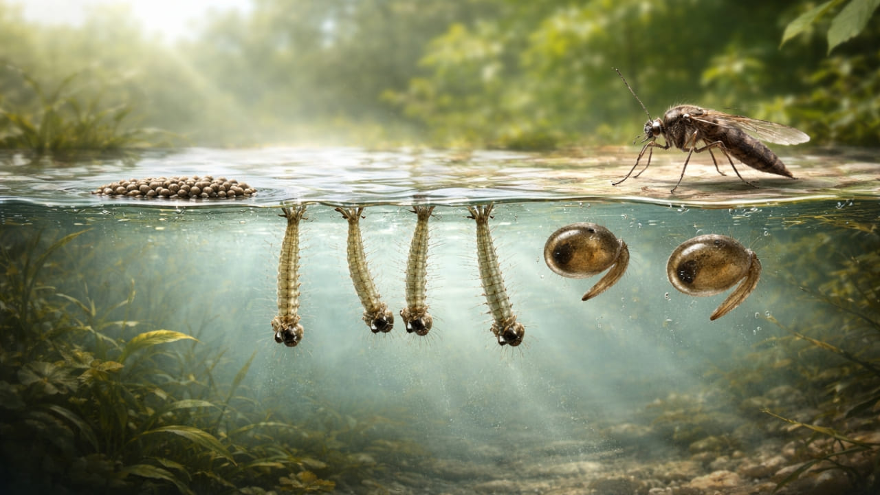 The Complete Mosquito Life Cycle