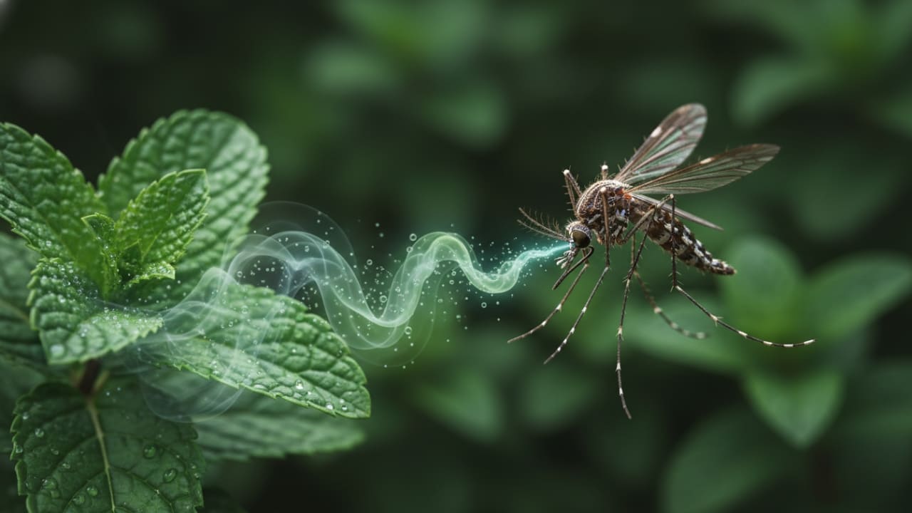 Volatile aromatic compounds from Mint keeps mosquitoes away