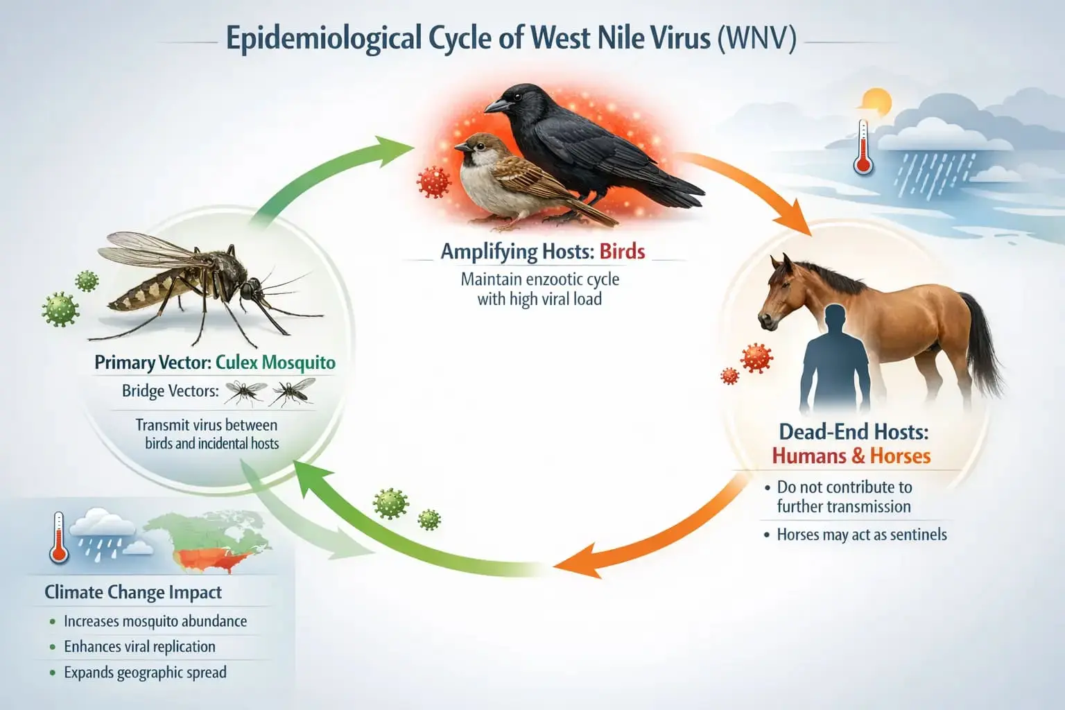 Epidemiological Cycle of West Nile Virus (WNV)