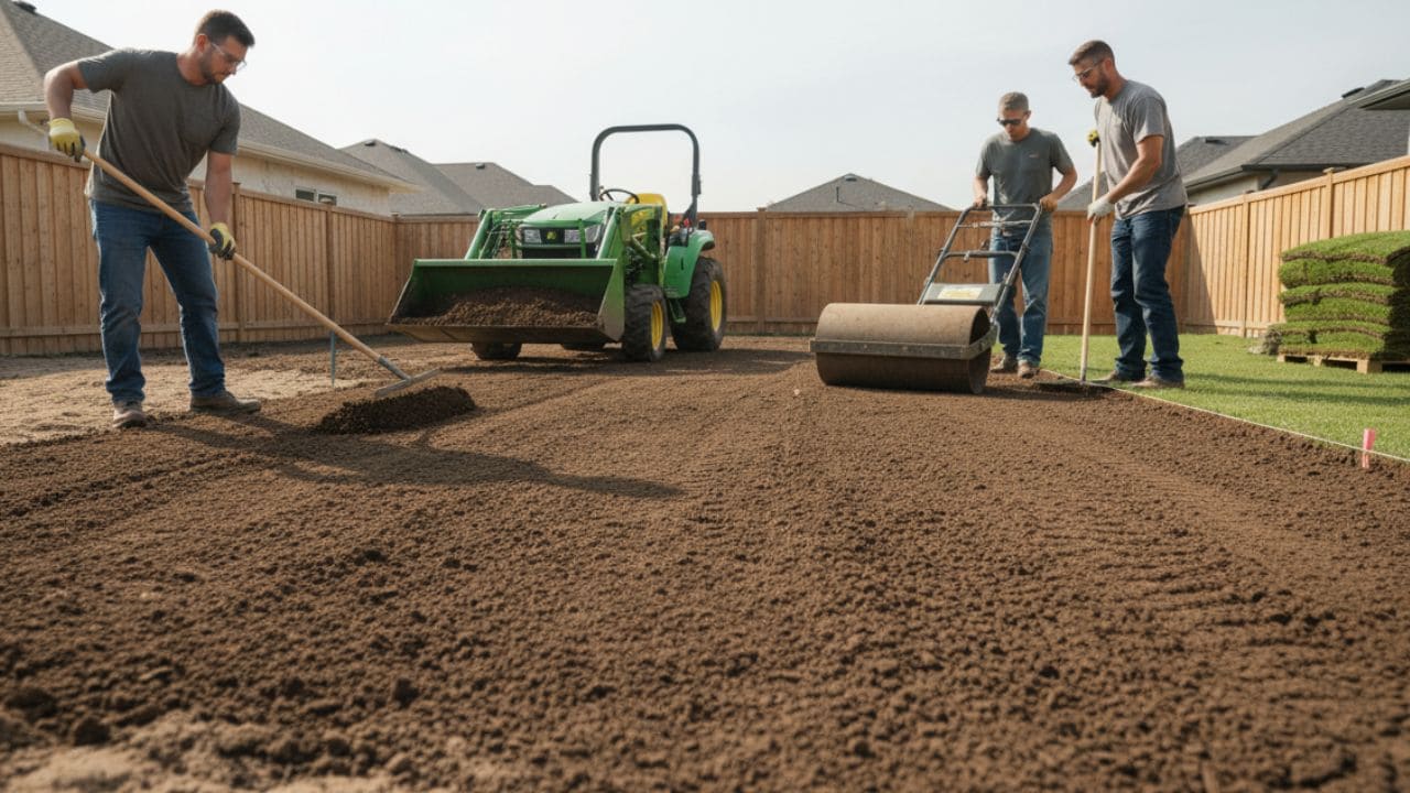 Lawn Grading Before Sod Installation