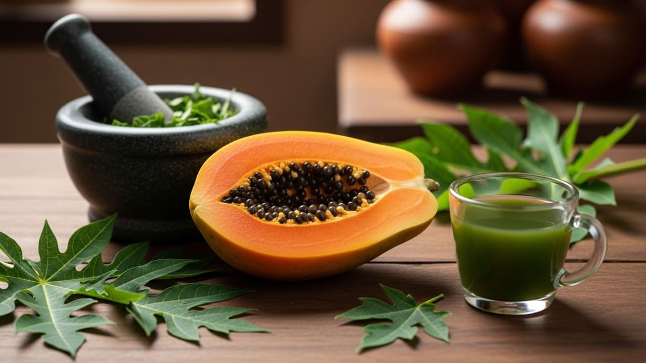Papaya Leaves for Dengue Treatment Preparation and Safe Use