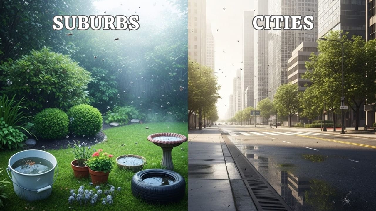Why Mosquitoes Are Worse in Suburbs Than Cities?