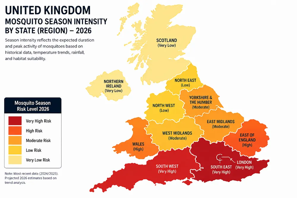 UK Mosquito Season Heat Map